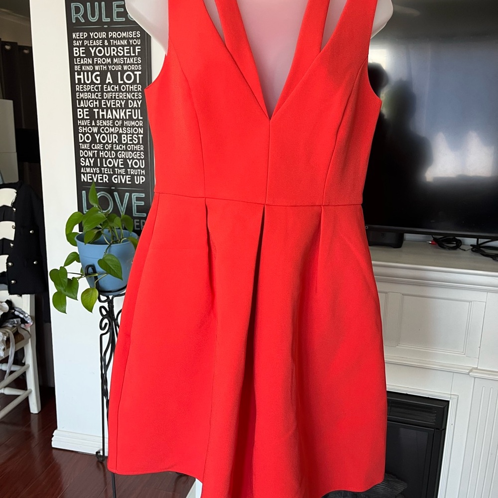 Elegant Red Sleeveless Dress